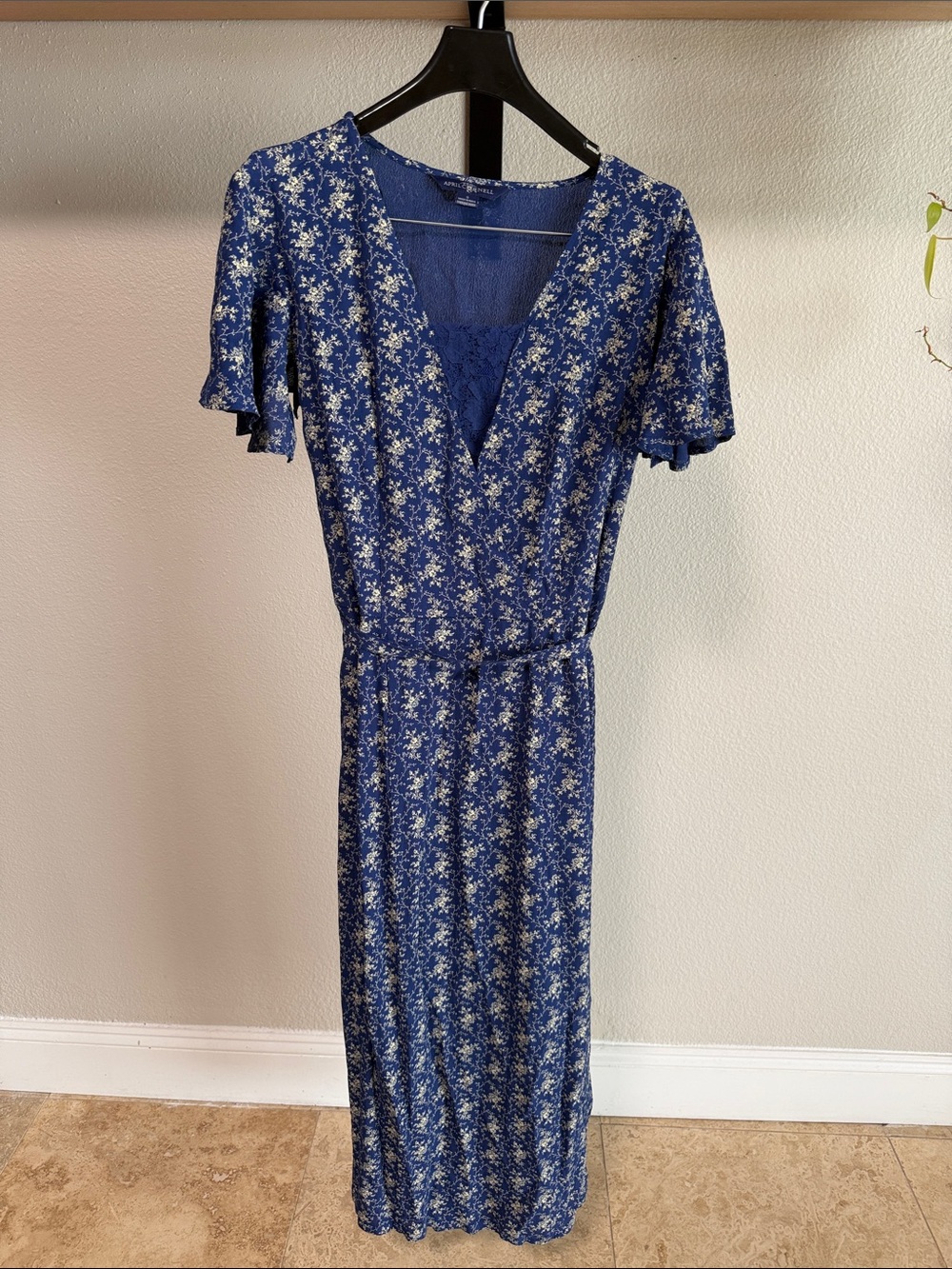 April Cornell blue Flower Dress